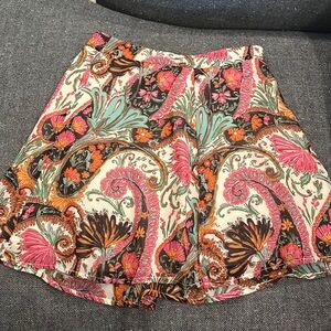 Zip up show me your mumu Paisley flirty skirt